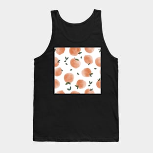 Watercolor Peaches and Leaves Tank Top